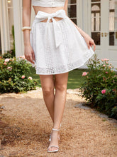 Uhlyne Women's Casual Vacation Tie-Up Elegant Solid Color Minimalist Design Skirt